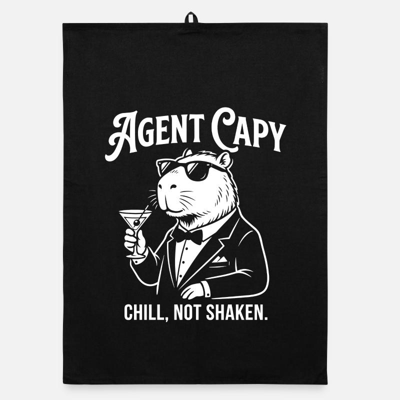 Agent Capybara - Un cobaye espion cool Torchon bio