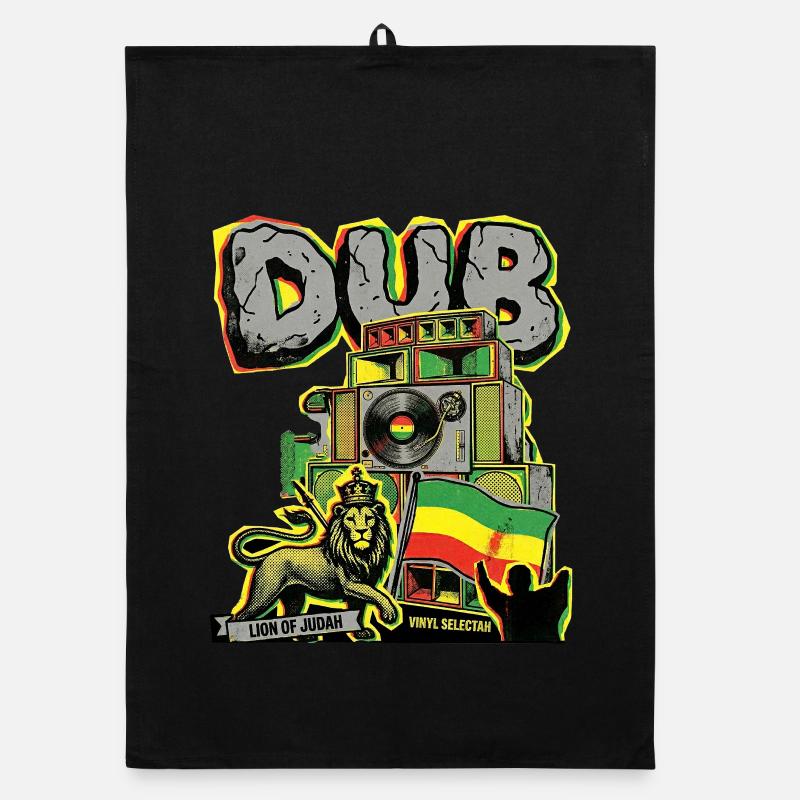 Dub Reggae Stein Organic Geschirrtuch