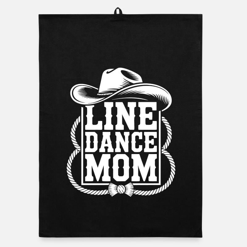 Line Dance Mom Western Logo Torchon bio