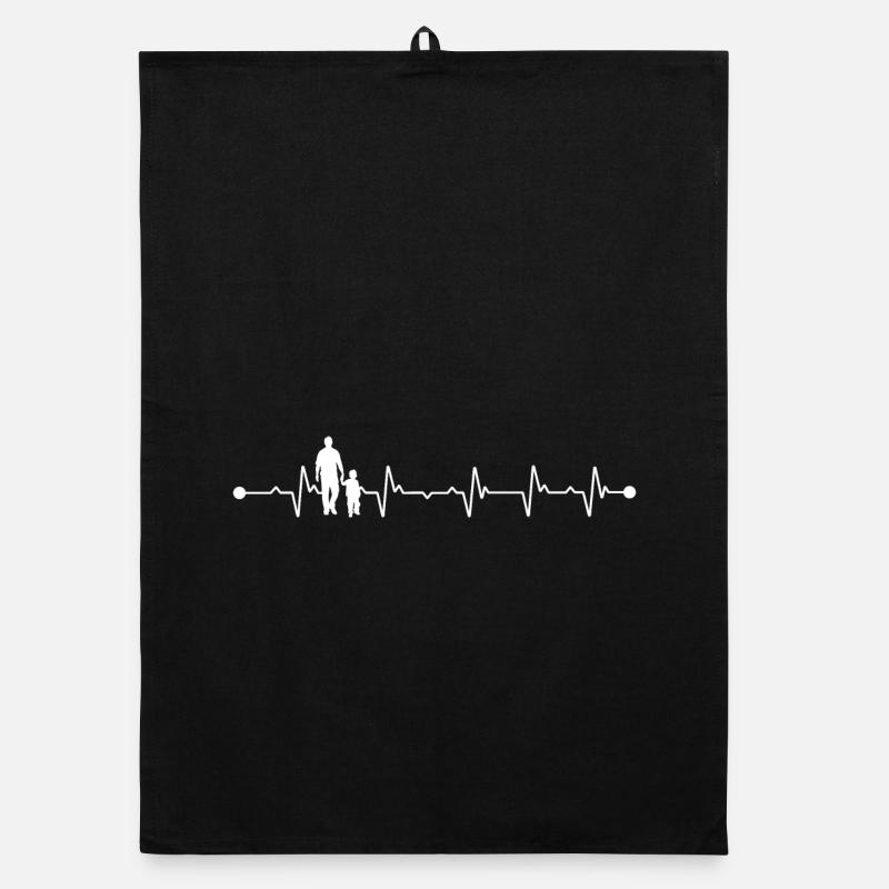 Heartbeat Father and son Organic dish towel