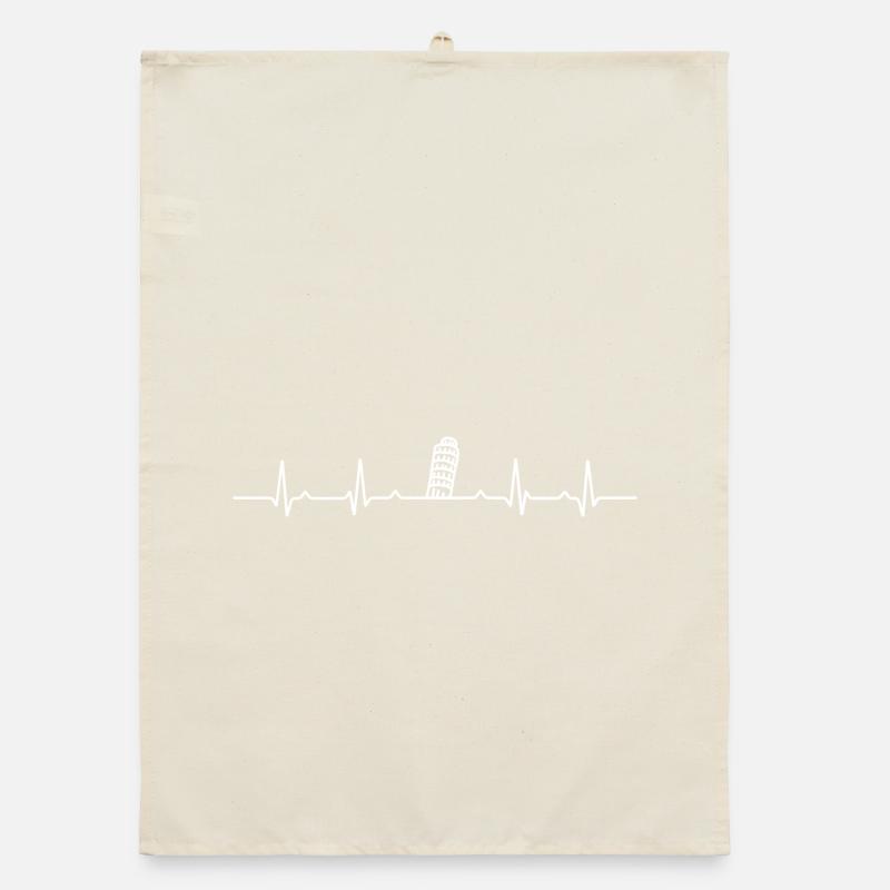 Leaning Tower Pulse Design Organic dish towel