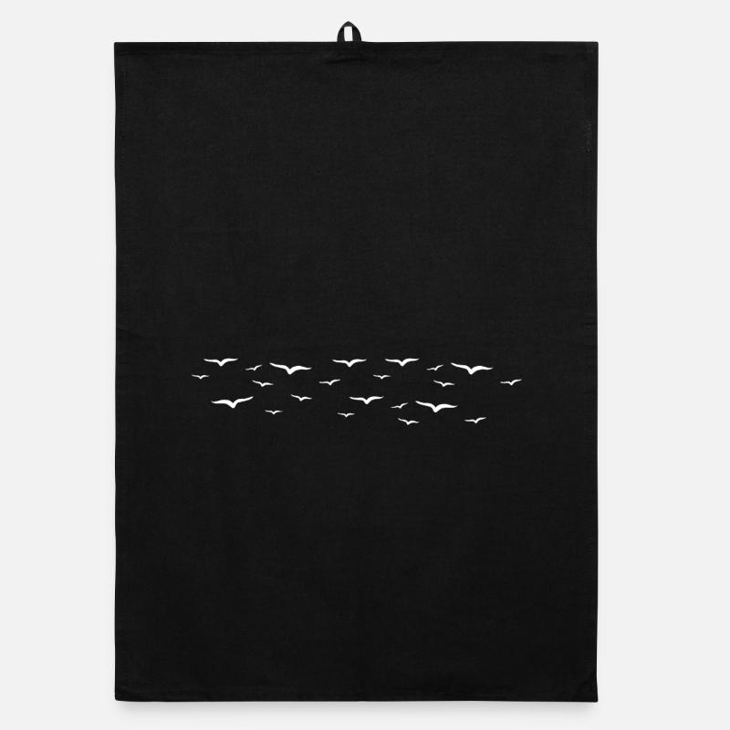 birds Organic dish towel