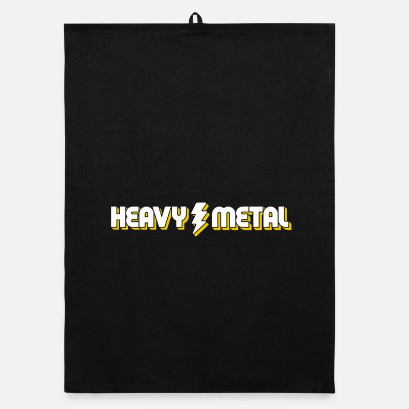 Heavy Metal Lightning Bolt Text Logo Organic dish towel