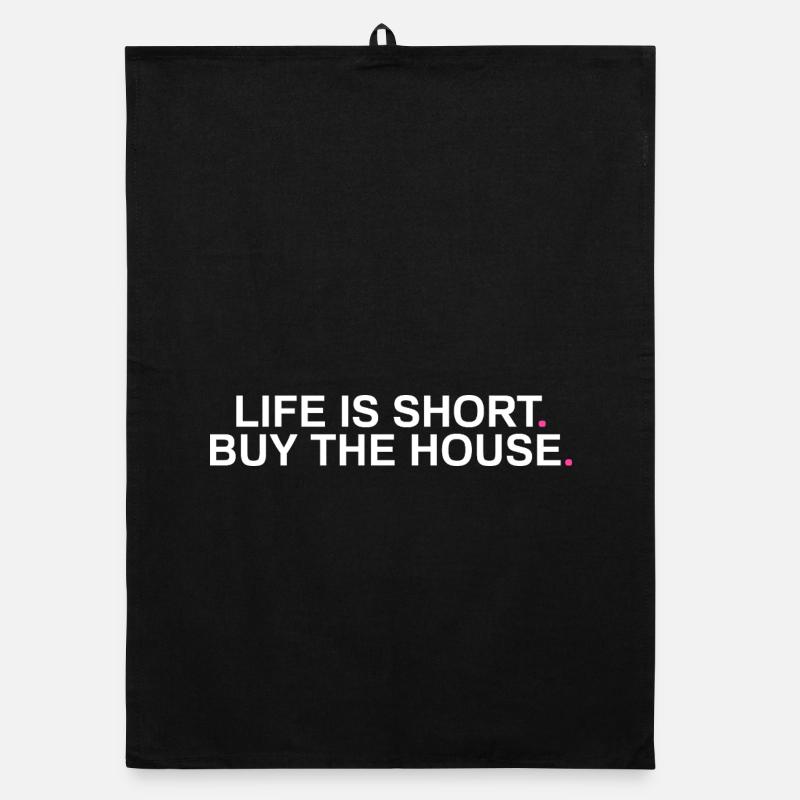 La vie est courte Agent immobilier drôle Agent immobilier Torchon bio