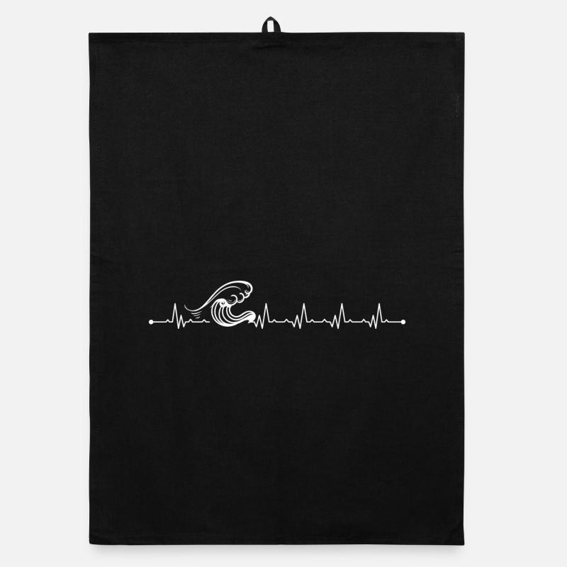 Heartbeat wave Organic dish towel