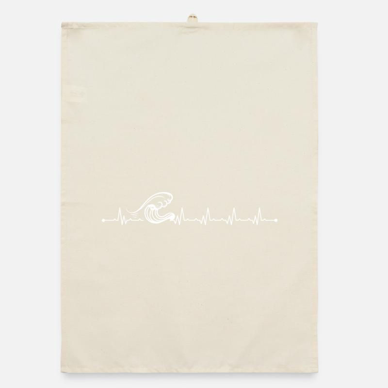 Heartbeat wave Organic dish towel