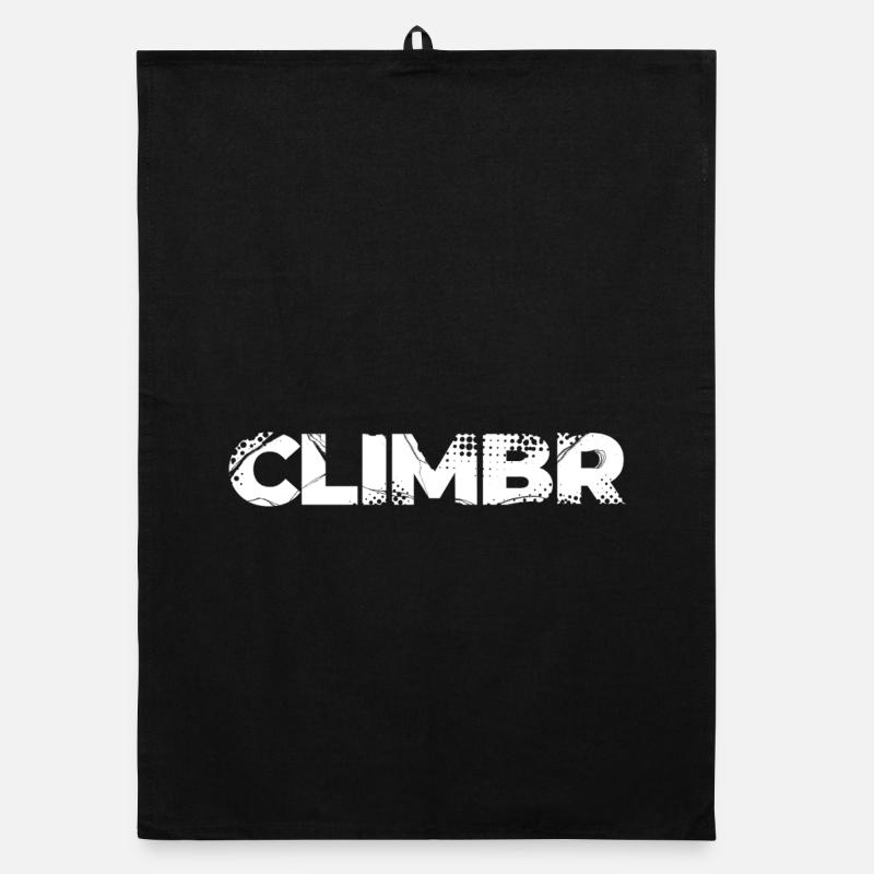 CLIMBR: Ein Design für Kletterer - Organic Geschirrtuch - Schwarz