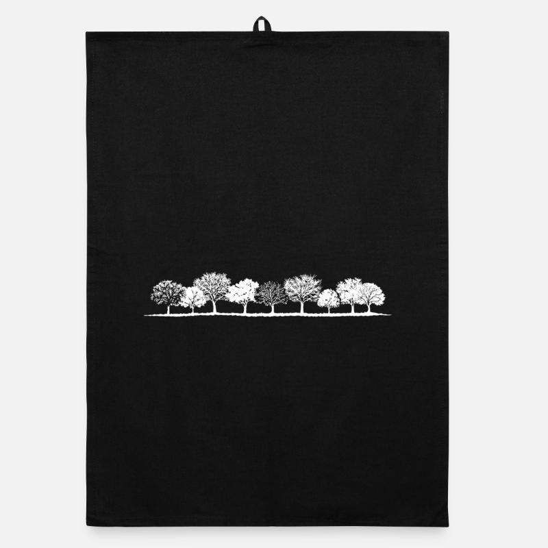Rangée d’arbres forestiers intemporelle – Nature minimaliste Torchon bio