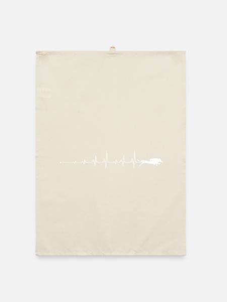 Heartbeat Scuba Dive - Organic dish towel - nature - Front