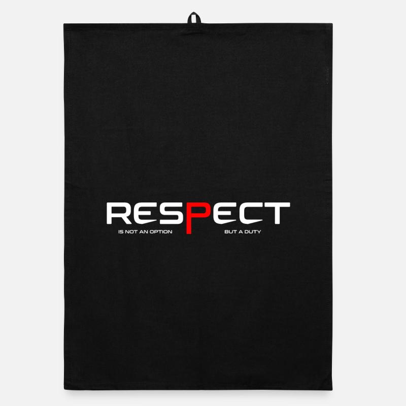 Respect - Torchon bio - noir