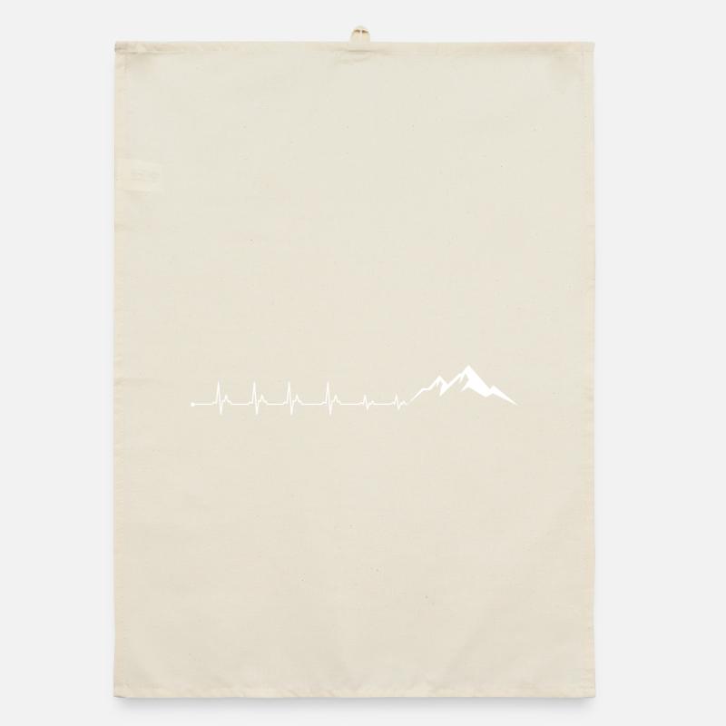 Herzfrequenz Berg Organic Geschirrtuch