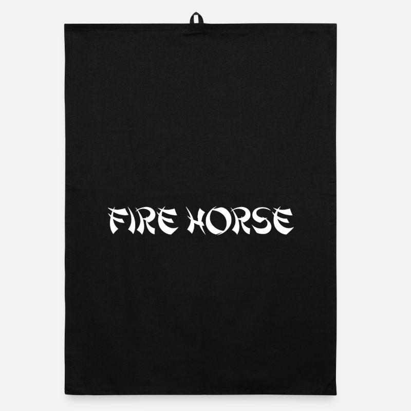 Cheval de Feu Astrologie Chinoise 2026 Torchon bio
