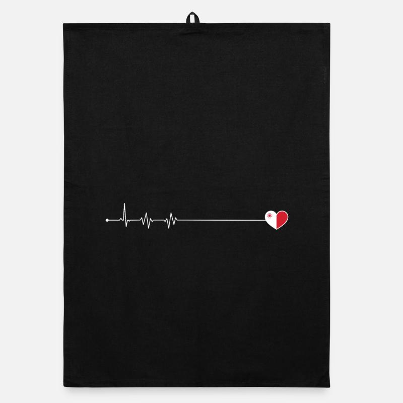 Puls-Herzschlag-Symbol Organic Geschirrtuch