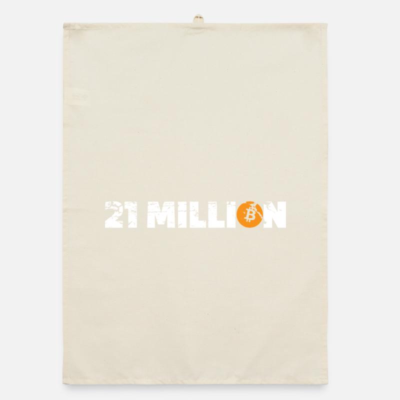 21 million Bitcoin Organic dish towel
