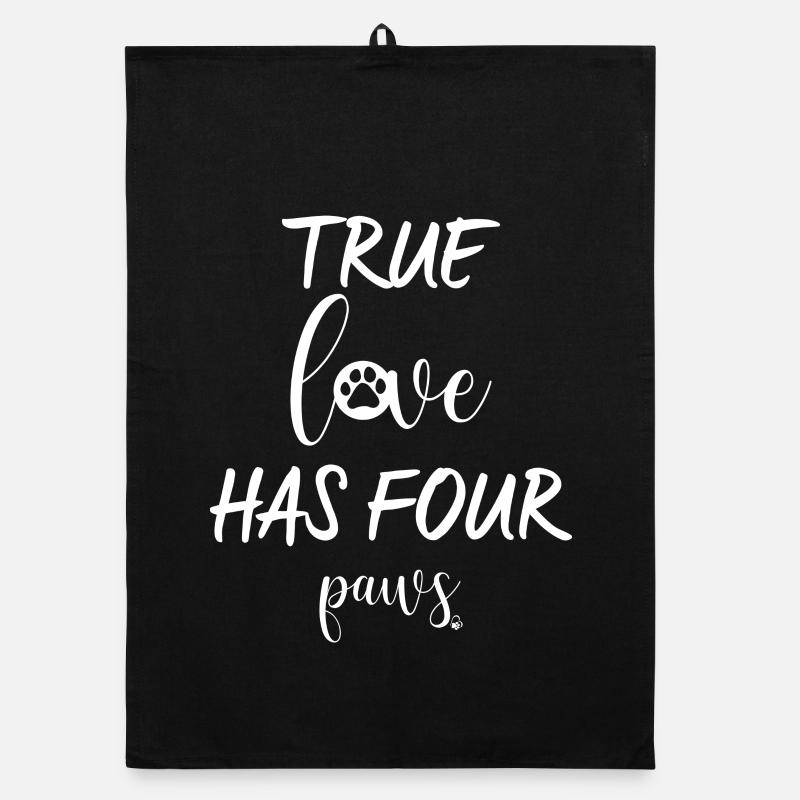 True love has four paws Organic dish towel