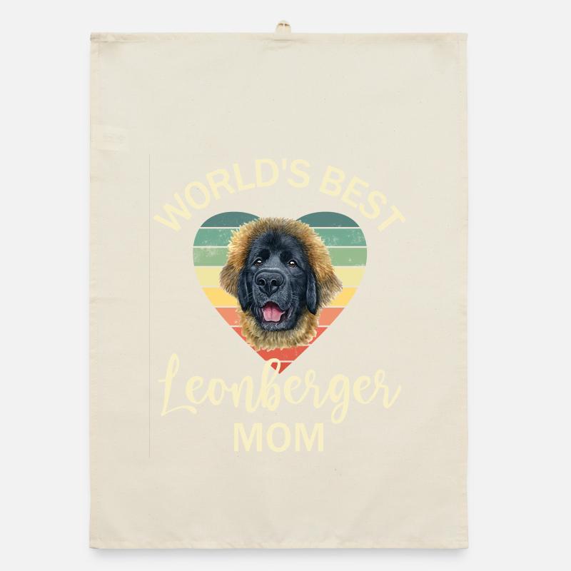 Dog Leonberger Organic dish towel
