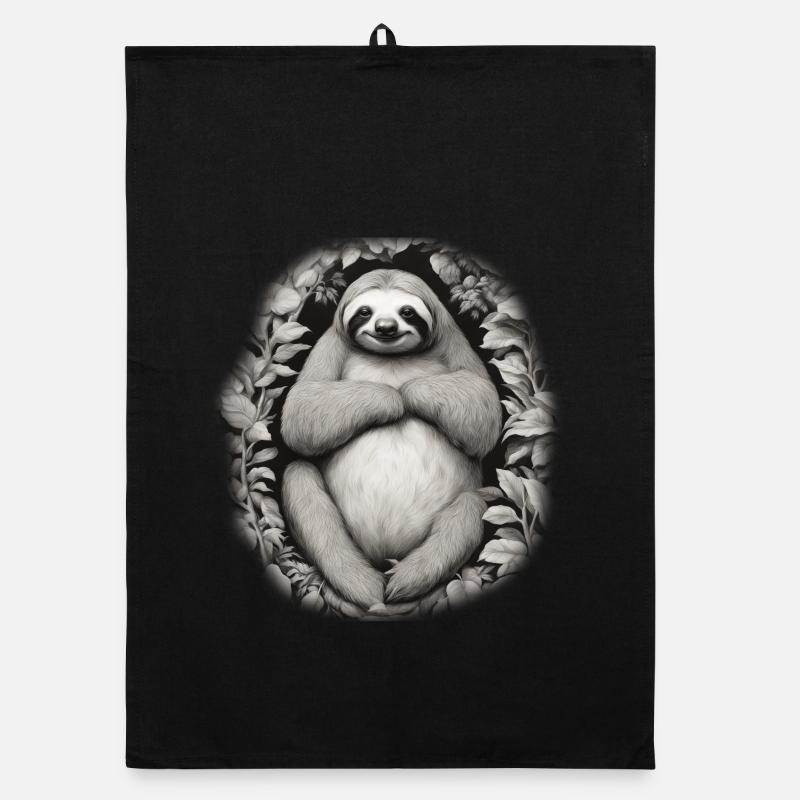 Faul Sloth Teenie langsam schlafen null Bock müde  Organic Geschirrtuch