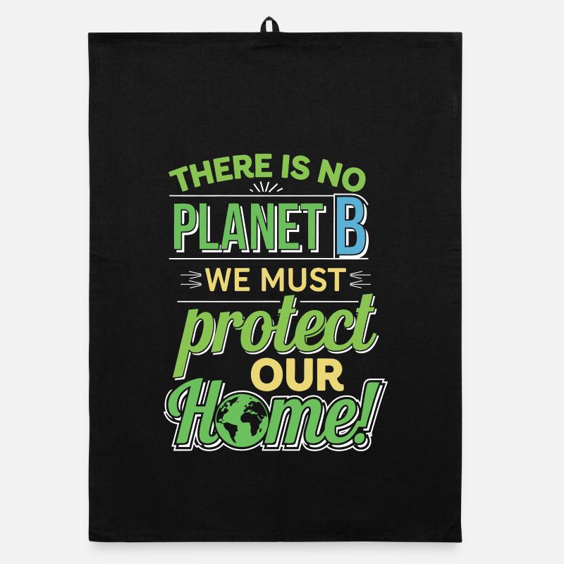 Earth Day - There is No Planet B! Organic dish towel