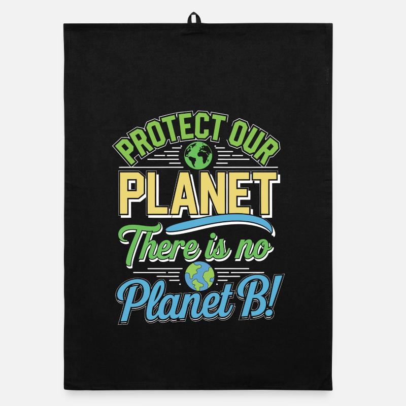 Earth Day - There is No Planet B! Organic dish towel