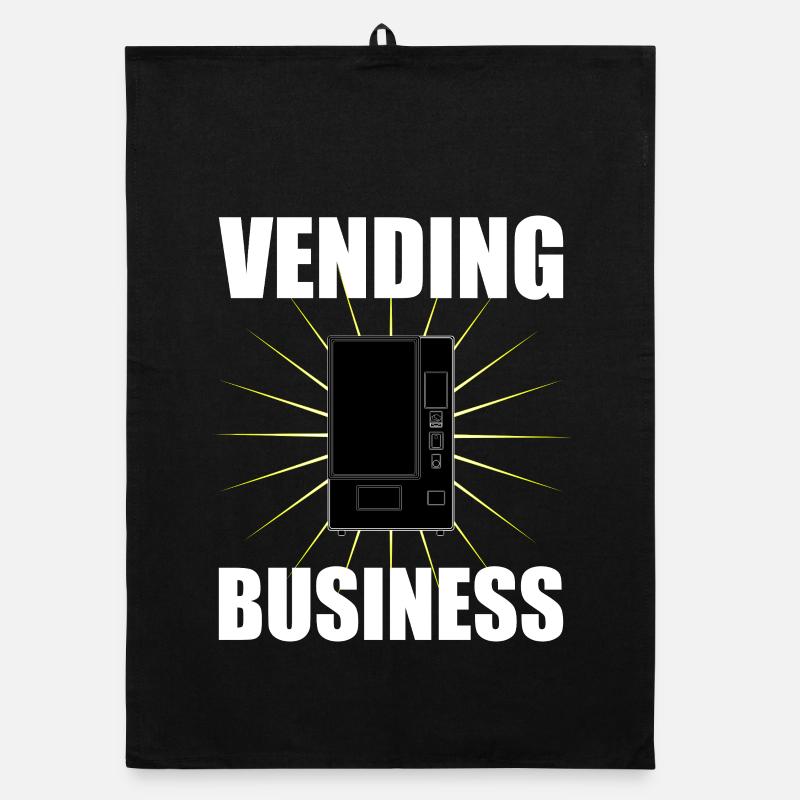 Snack vending machine and vending business lettering Organic dish towel