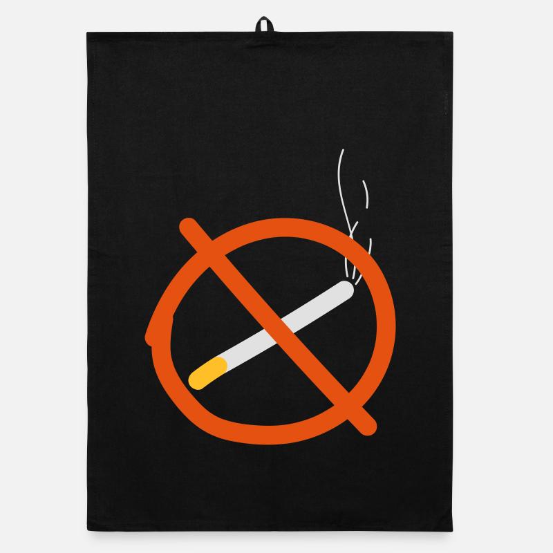 Interdiction de fumer / Interdiction de fumer / Cigarette / Cigarette Torchon bio