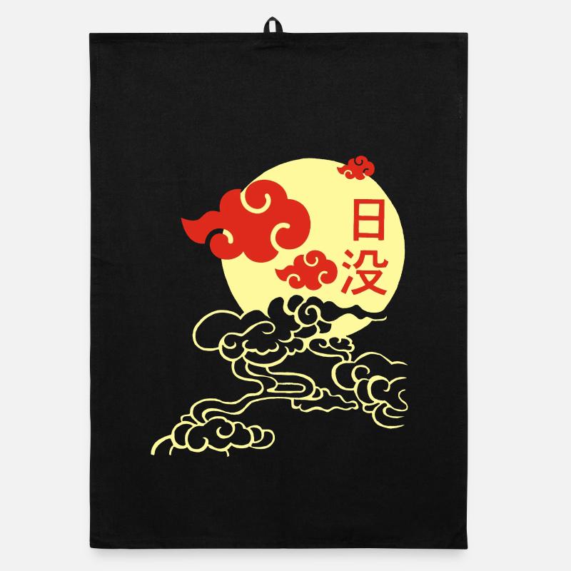Japanese Sunset Organic dish towel