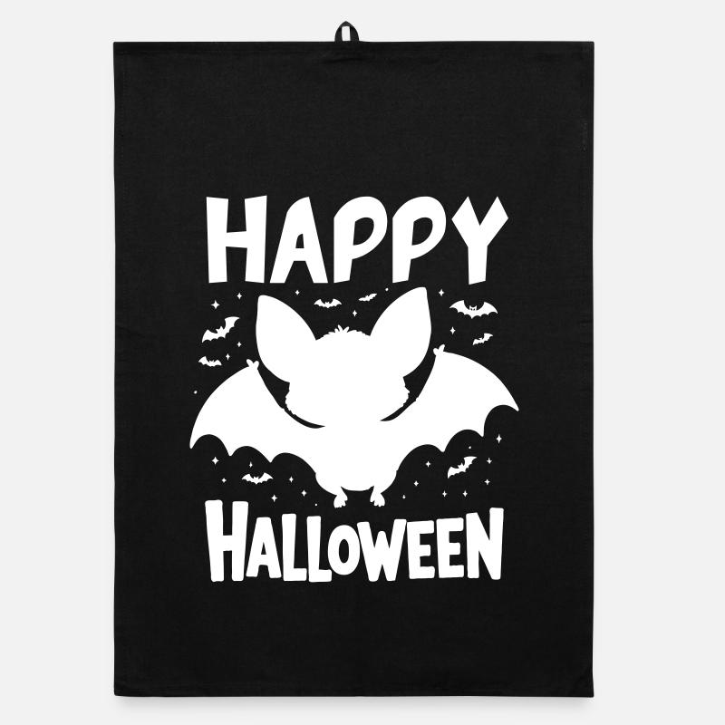 Bat Costume Happy Halloween Vector Organic dish towel
