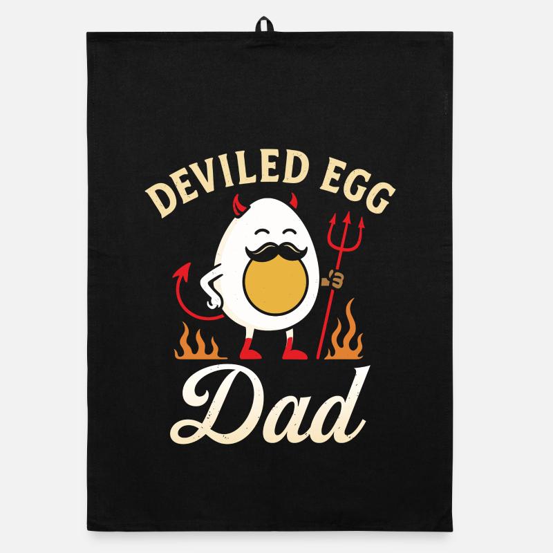 Teuflisches Ei Papa Thanskgiving Abendessen Organic Geschirrtuch