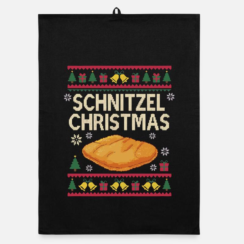 Schnitzel cadeau de Noël drôle de sucreçon Torchon bio