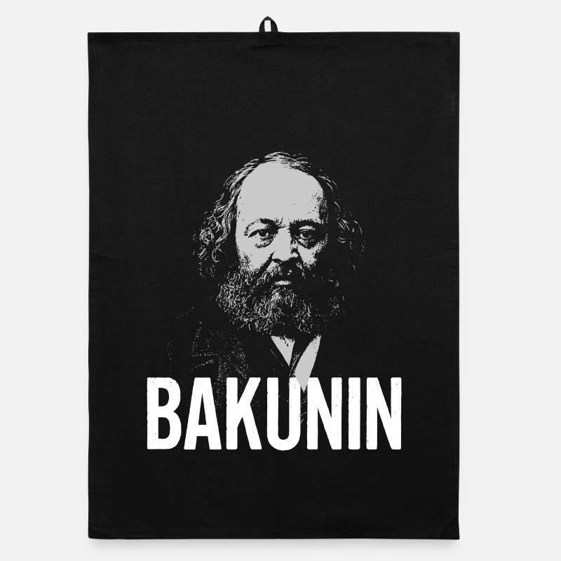 Bakunin Portrait Bold Typography Organic dish towel