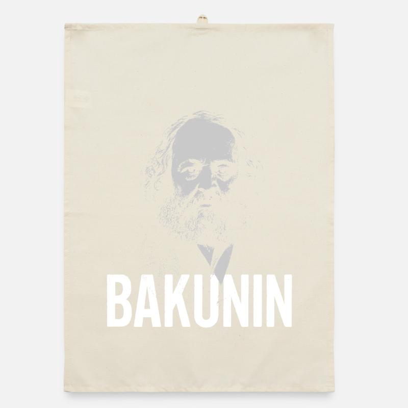 Bakunin Portrait Bold Typography Organic dish towel