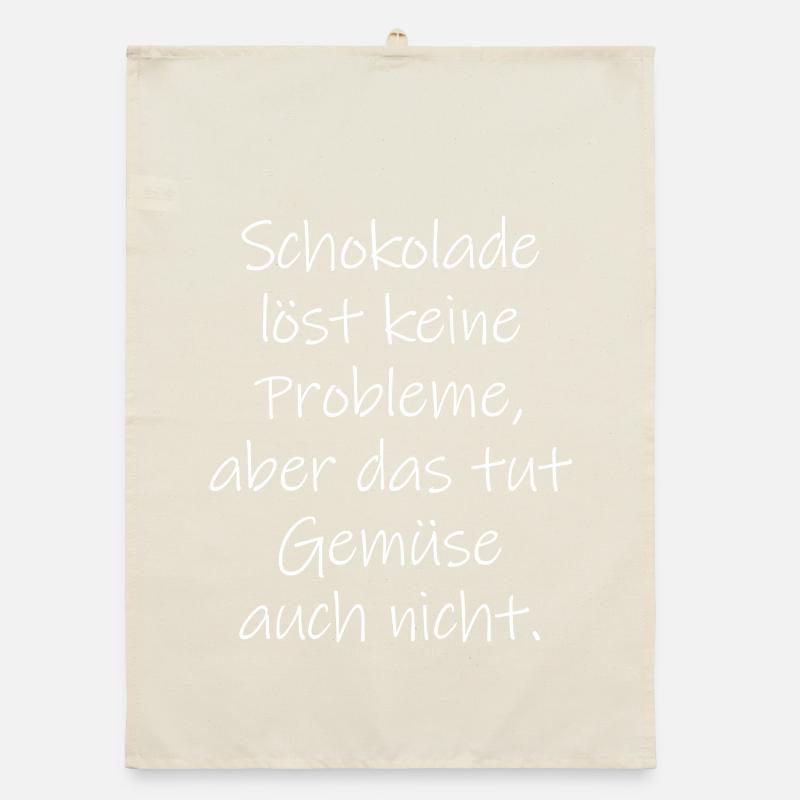 Chocolate doesn't solve any problems funny saying Organic dish towel
