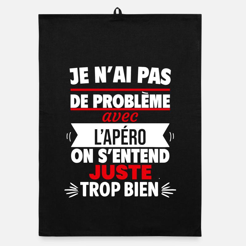 Juste Avec Apéro Humour Torchon bio