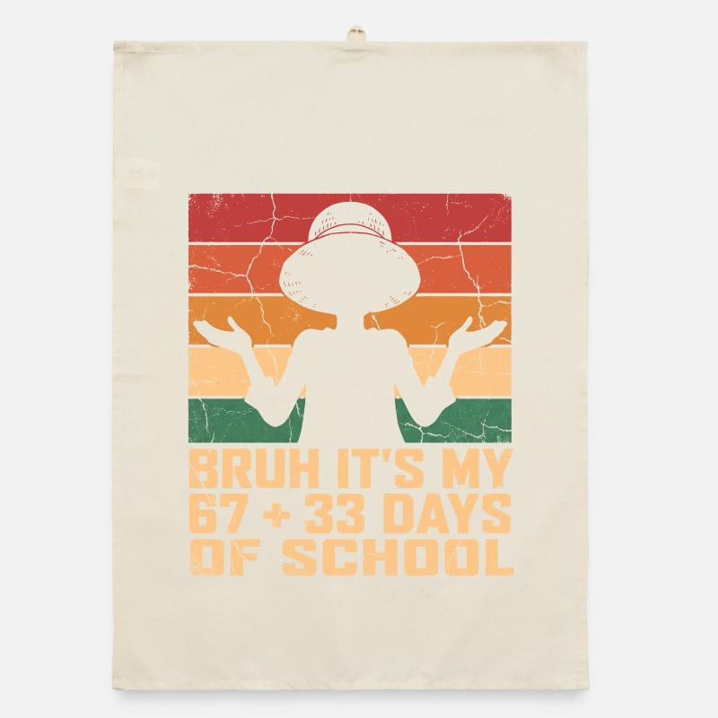 Mec, c’est mes 100 derniers jours d’école Torchon bio