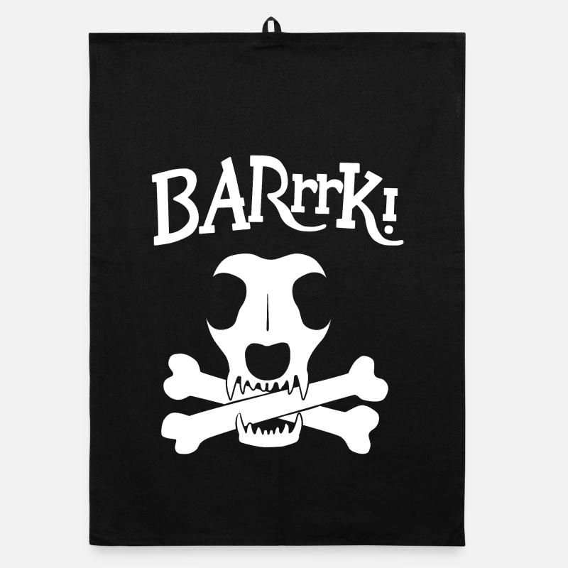 Pirate Dog Logo Organic dish towel