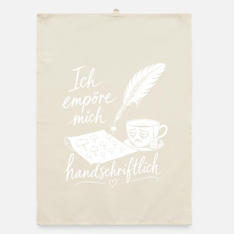 Ich empöre mich handschriftlich Organic Geschirrtuch