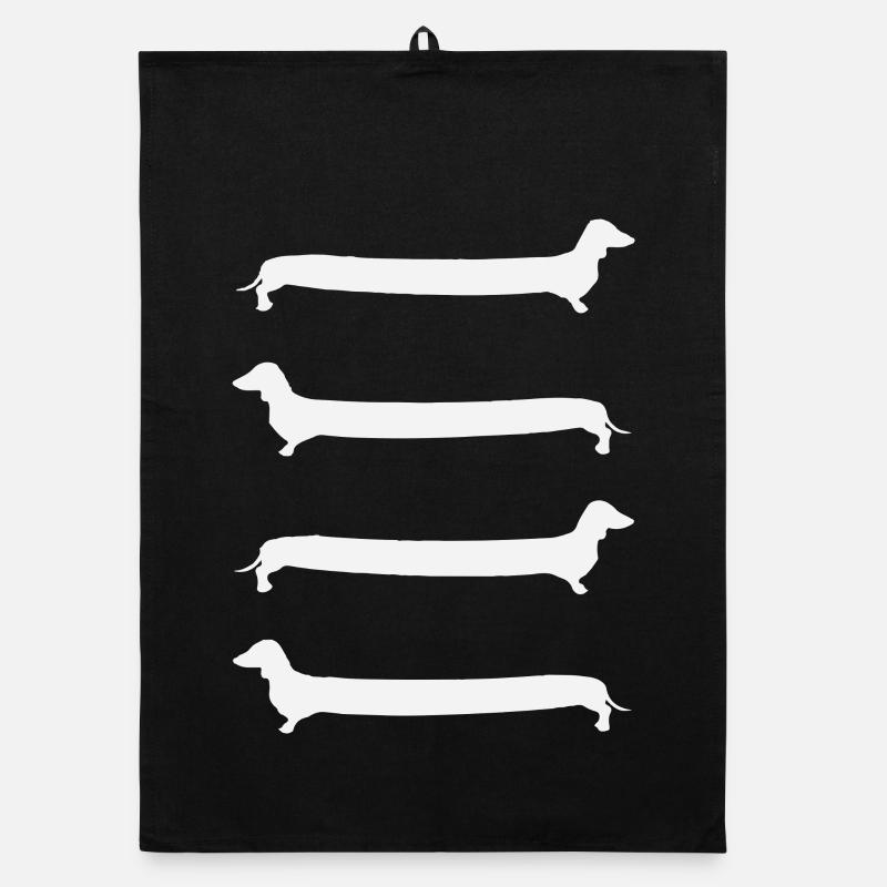 Dachshund Ladder Organic dish towel