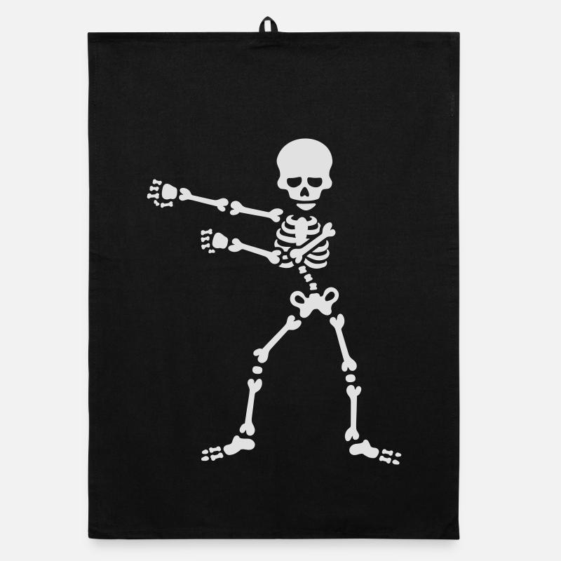 The floss dance flossing backpack boy kid skelett Organic Geschirrtuch