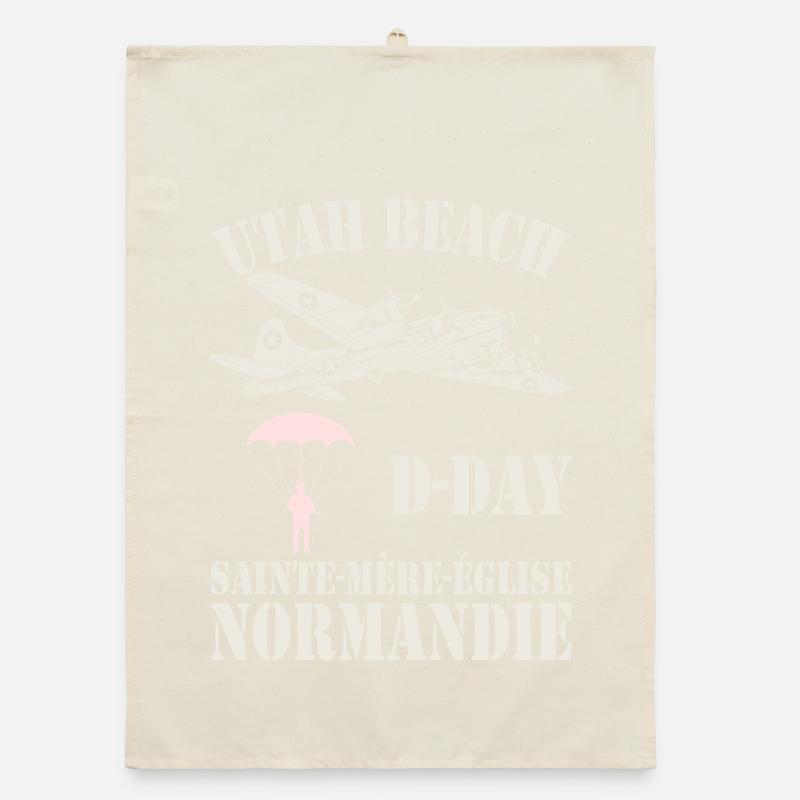 Utah Beach D-Day Sainte-Mère-Église Torchon bio