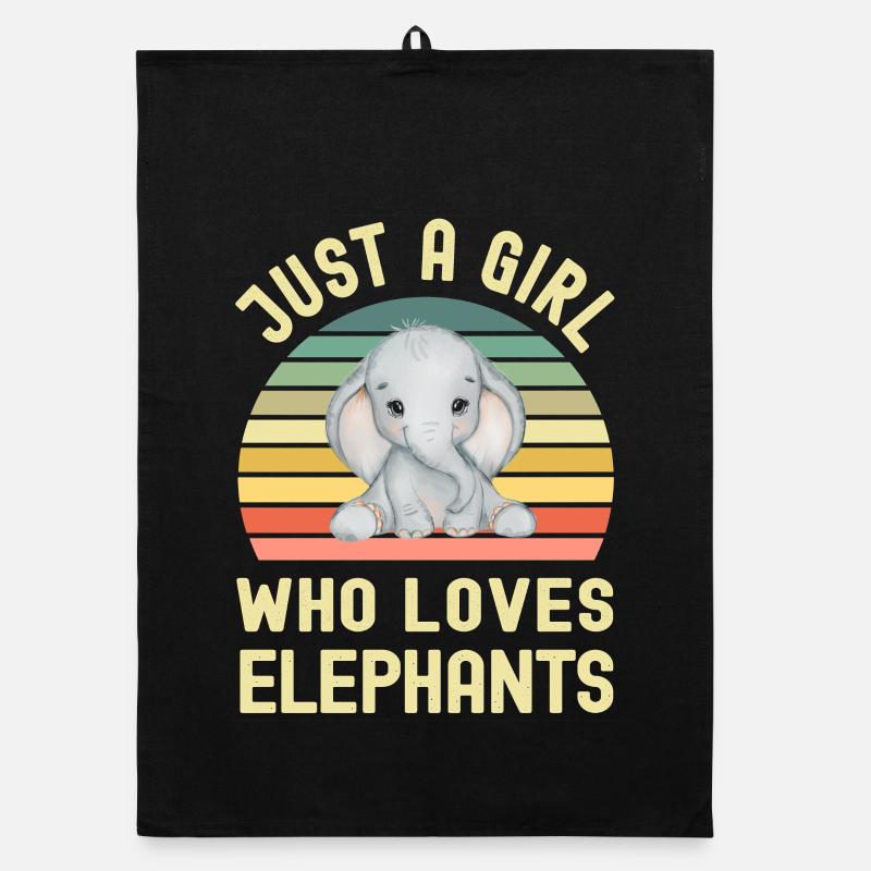 Éléphants éléphants Torchon bio