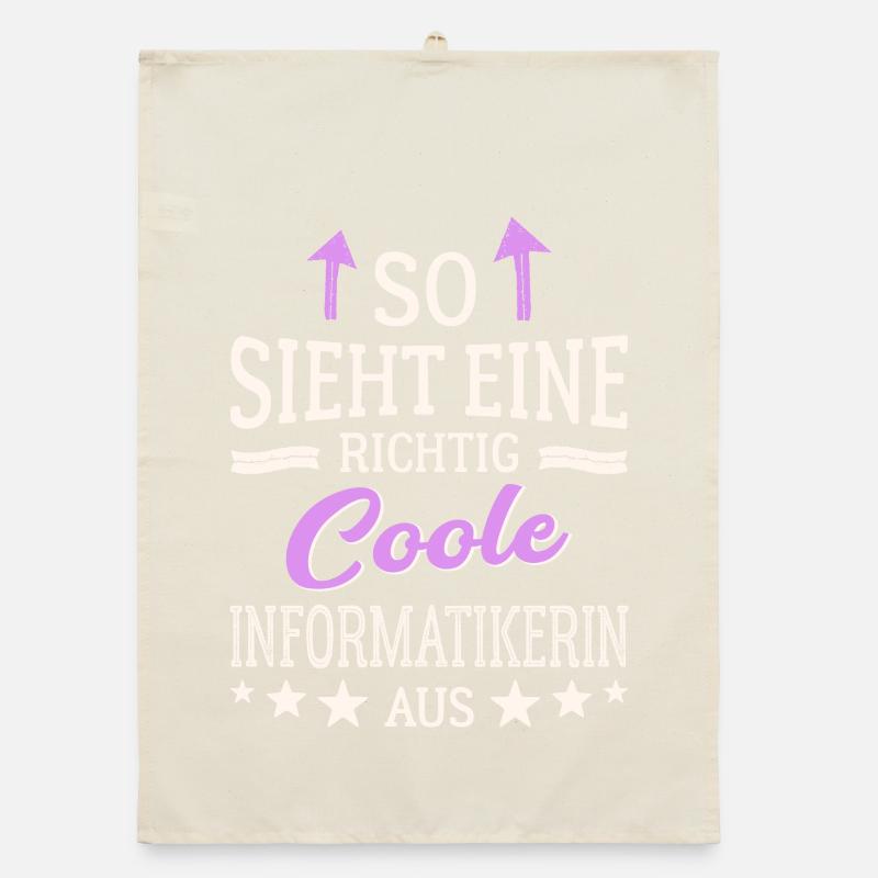 So sieht eine richtig coole Informatikerin aus Organic Geschirrtuch