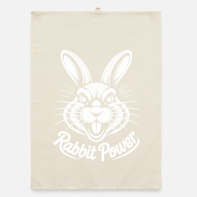 Conception de lapin énergique Torchon bio