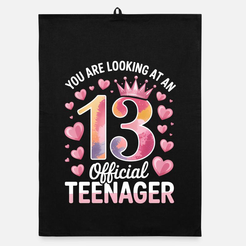 Cadeau d'anniversaire pour adolescent de 13 ans Torchon bio