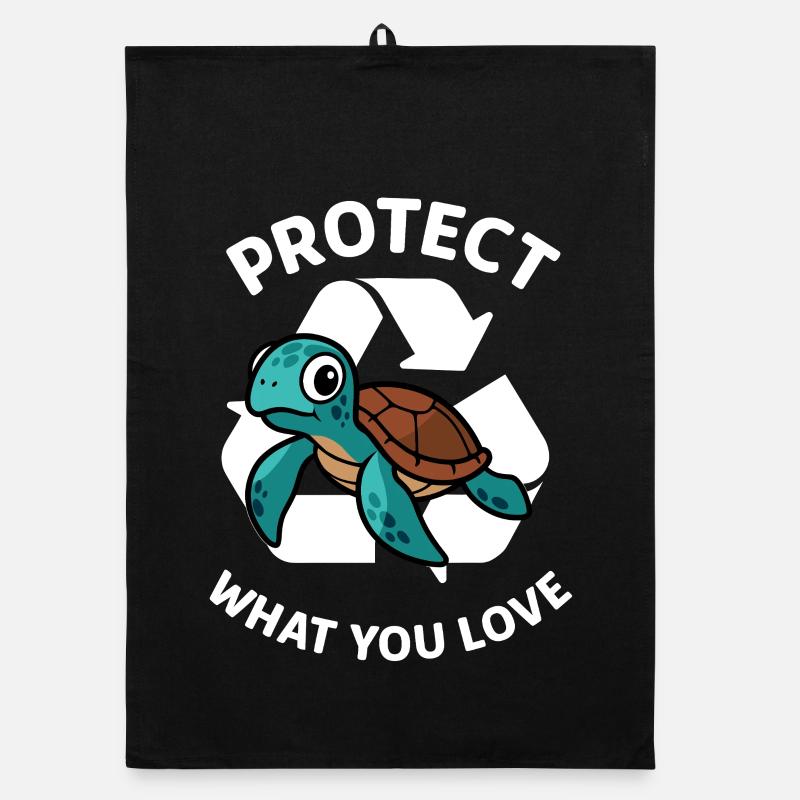 Protect what you love – turtle protection Organic dish towel
