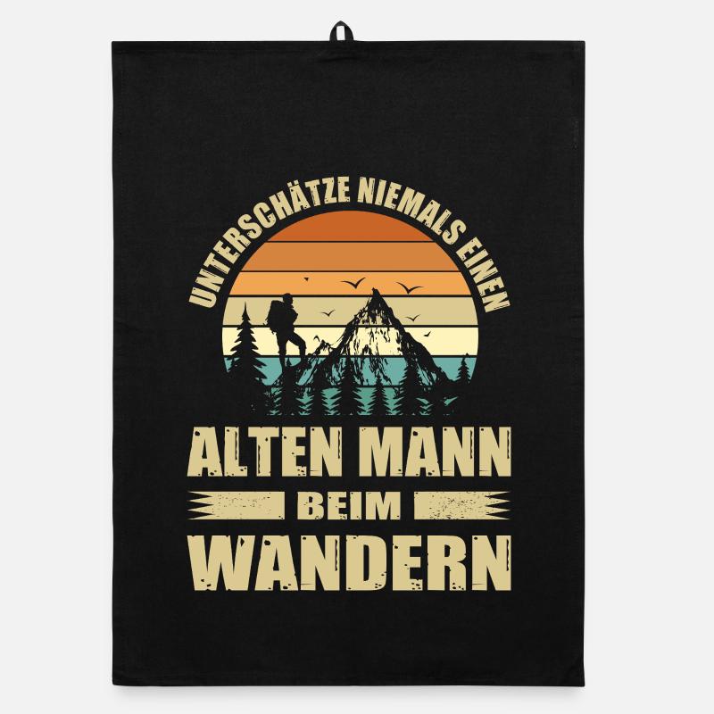 Outdoor Bergsteigen Spruch Outfit Organic Geschirrtuch