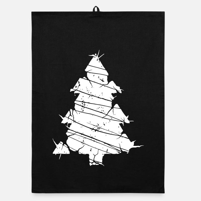 Christmas Tree Mosaic Sliver Art Vector Organic dish towel