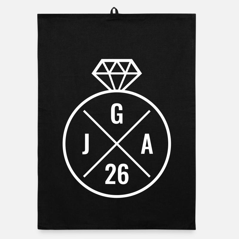 Jga 2026 Ehering Ring Junggesellinnenabschied 2026 - Organic Geschirrtuch - Schwarz
