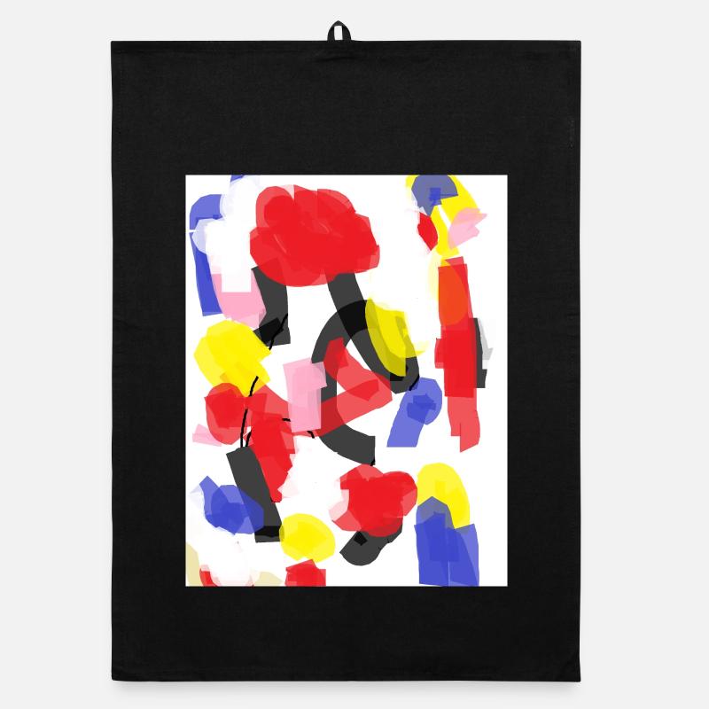 Colorful abstract pattern Organic dish towel