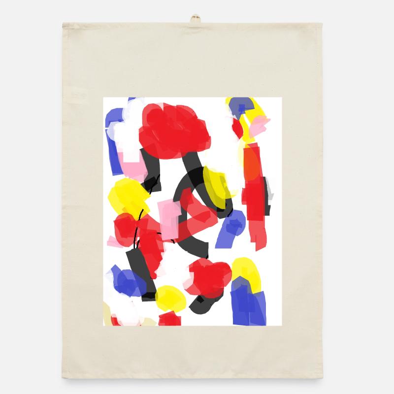 Colorful abstract pattern Organic dish towel