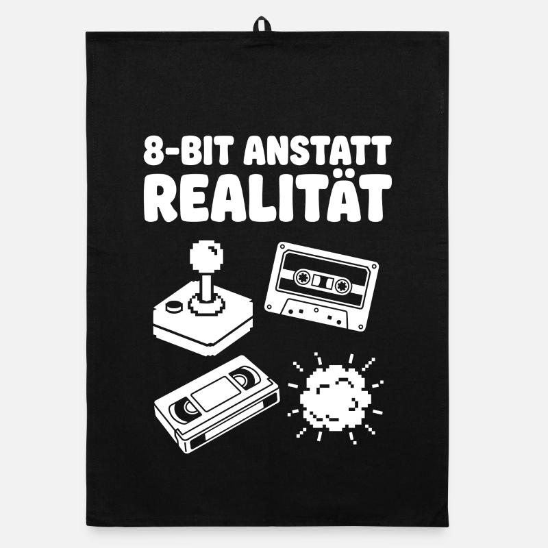 8-Bit Reality Retro Arcade Organic dish towel